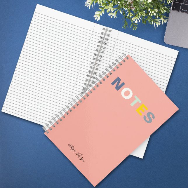 Girls Pink - Mit Monogramm Namensschilder Notizbuch (Von Creator hochgeladen)