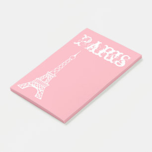 Girl's Pink Paris Post It Notes Geschenk Post-it Klebezettel