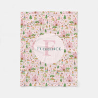 Girls Pink Princess Mairytale Story Kids Monogram