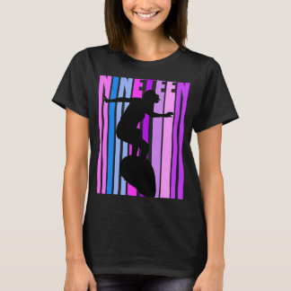 Girls Pink Surfing 19. Geburtstagssurf Girl Surfer T-Shirt