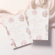 Girls' Pink Sweet One Candy Ice Creme 1. Geburtsta