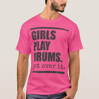 Girls Play Drums Tshirt für Drummer Girl