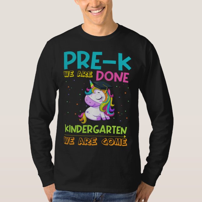 Girls Pre-K Graduation Magical Unicorn T-Shirt (Vorderseite)