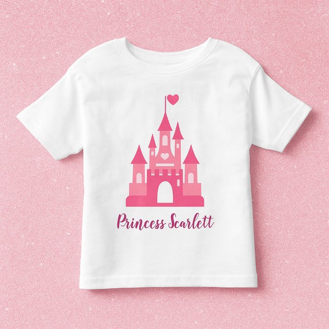 Girls Princess Castle Personalised T-Shirt (Von Creator hochgeladen)