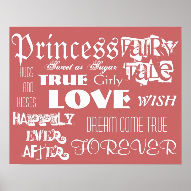 Girl's Princess Fairy Tale Poster (Vorne)