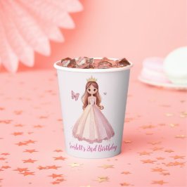 Girls Princess Geburtstagsparty Personalisiert Pappbecher