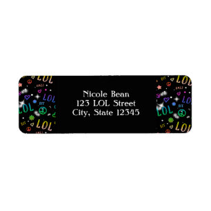 Girls Rainbow LOL Geburtstagsparty Address Labels