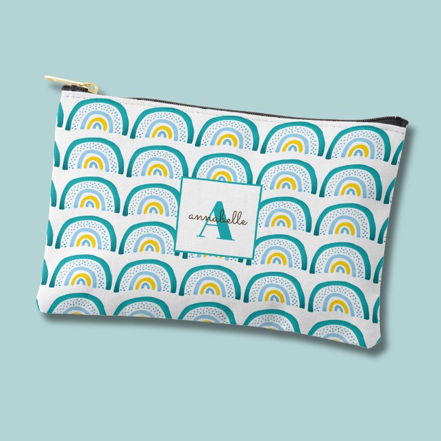 Girls Rainbow Türkis Zubehörtasche (green rainbow accessory pouch)