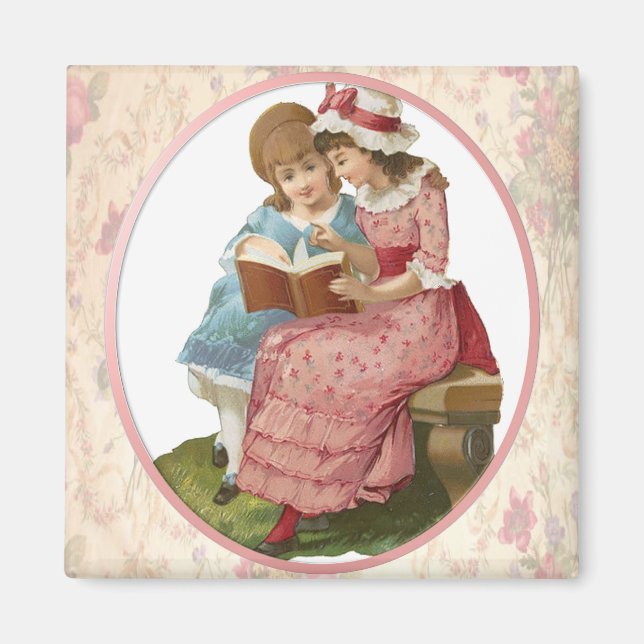 Girls Reading Magnet (Vorne)