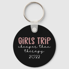 Girls Reise billiger als Therapie 2022 Urlaub Schlüsselanhänger