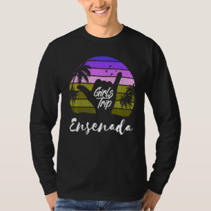 Girls Reise Ensenada Mexiko Matching Summer Surf V T-Shirt