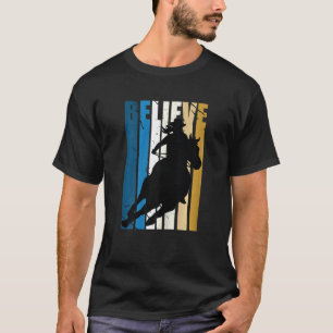 Girls Retro Horse Rodeo Riding Frauen Cowgirl Re T-Shirt