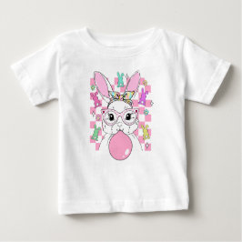 Girls Retro Schrei Pink Ostersonne Baby T-shirt