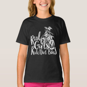 Girls Ride Dirt Bikes Funny Girl T-Shirt
