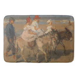 Girls Riding Donkeys am Strand (Isaac Israels) Badematte