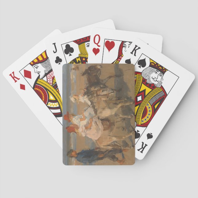 Girls Riding Donkeys am Strand (Isaac Israels) Spielkarten (Rückseite)