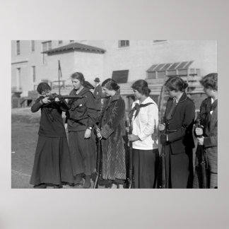 Girls Rifle Team, 1916 Poster