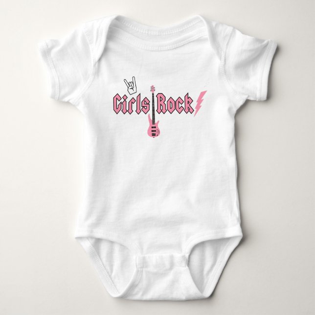 GIRLS ROCK BABY STRAMPLER (Vorderseite)