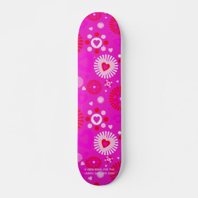 GIRLS ROCK PRO SKATEBOARD - HOT PINK FUSHIA - TOP (Vorne)