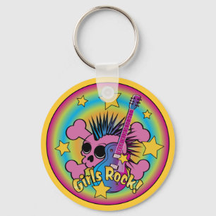 Girls Rock Skull & Crossbones Schlüsselanhänger