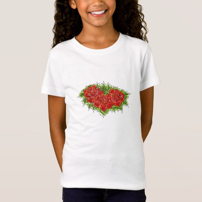 Girls Rose Tshirt (Vorderseite)