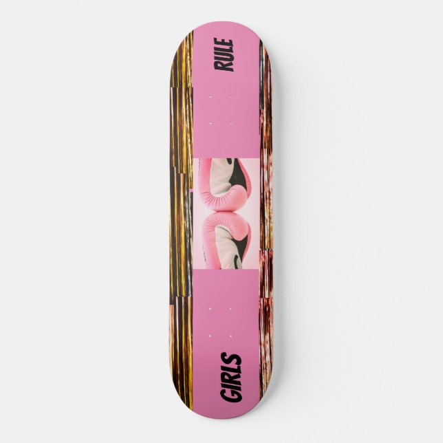 "Girls Rule", 8 1/4" Skateboard Deck (Vorderseite)