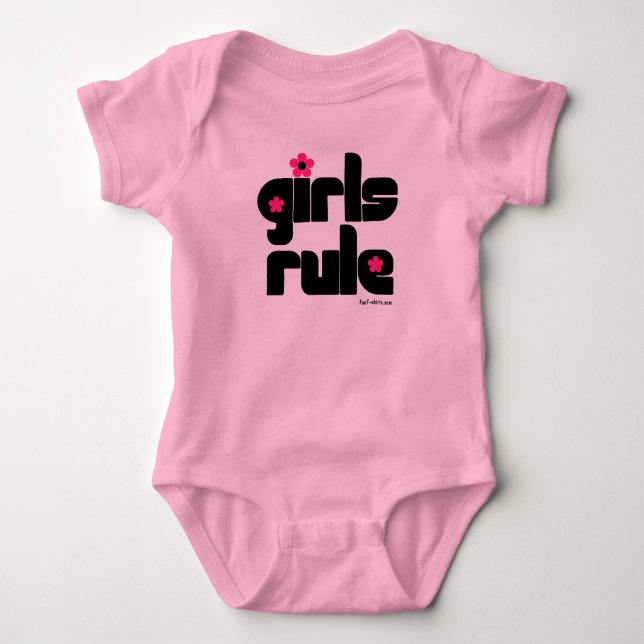 Girls Rule baby Strampler (Vorderseite)