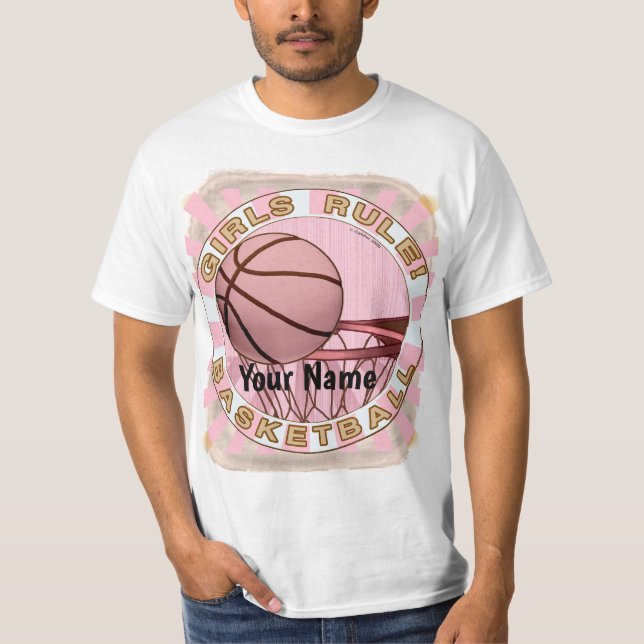 Girls Rule Basketball T-Shirt (Vorderseite)