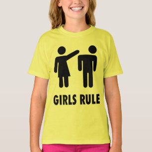 GIRLS RULE lustige Kinder T - Shirt