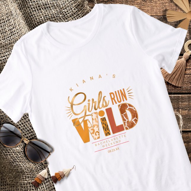 Girls Run Wild Safari Bachelorette ID1148 Tri-Blend Shirt (Von Creator hochgeladen)