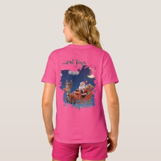 Girls' Santa Rudolph Christmas T-Shirt