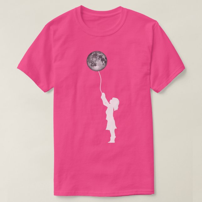 Girls Science to Moon Space Ballon 895 T-Shirt (Design vorne)