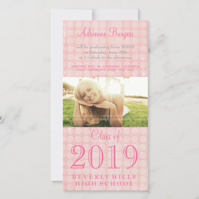 Girls Senior Abschluss Class of 2011 Foto Card Ankündigung (Vorderseite)