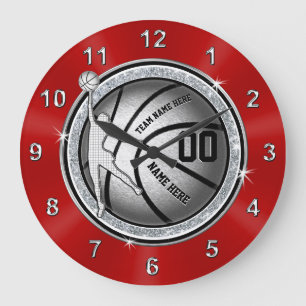 Girls Senior Night Basketball Gift Ideas, Custom Große Wanduhr