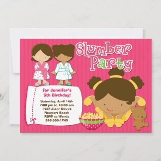 Girls Slumber Party Geburtstag Einladung