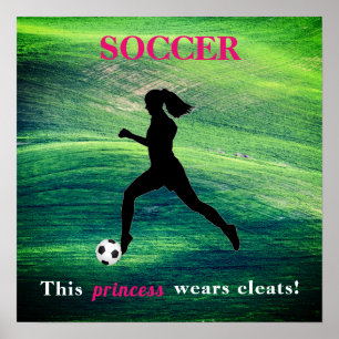 Girls Soccer - Diese Prinzessin trägt Spalten! Poster