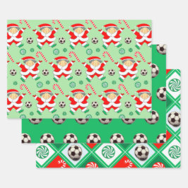 Girls Soccer Holiday Geschenkpapier Set
