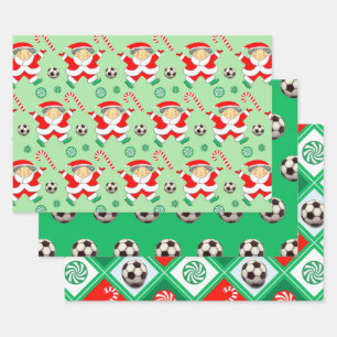 Girls Soccer Holiday Geschenkpapier Set