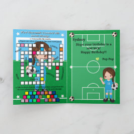 Girls Soccer Secret Message Happy Birthday Karte