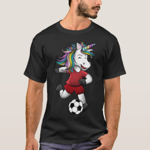 Girls Soccer Unicorn Liebe Magical Team T-Shirt