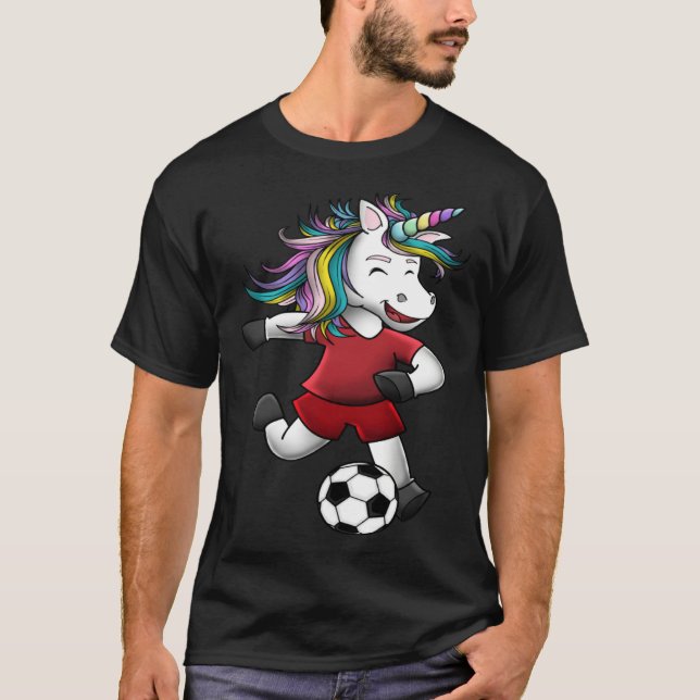 Girls Soccer  Unicorn Love  Magical Team T-Shirt (Vorderseite)