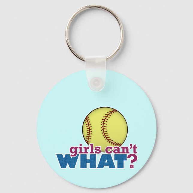 Girls Softball Schlüsselanhänger (Vorderseite)