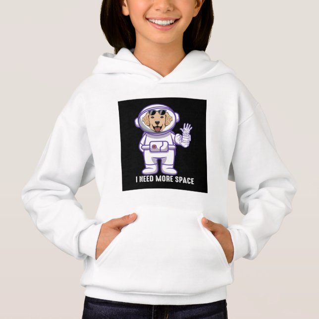 Girls Space dog Hoodies & Sweatshirts (Vorderseite)
