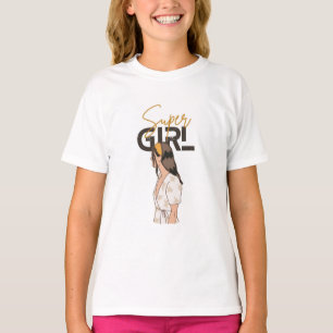 Girls Special Super Girls Design in Shirt