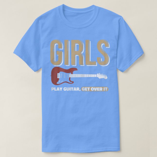 Girls spielen Gitarre für Gitarre spielen Girl T-Shirt (Design vorne)