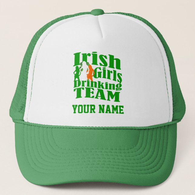 Girls St Patrck's Day Trinkteam Truckerkappe (Vorderseite)