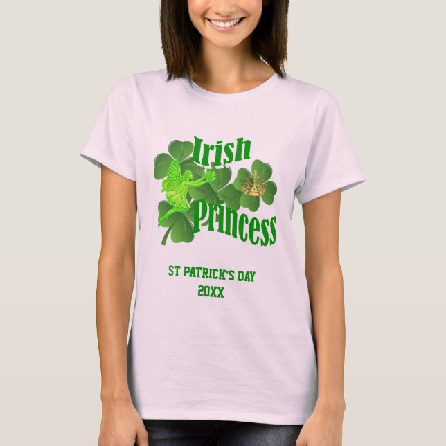 Girls St Patricks Day Irish Princess T - Shirt (Vorderseite)