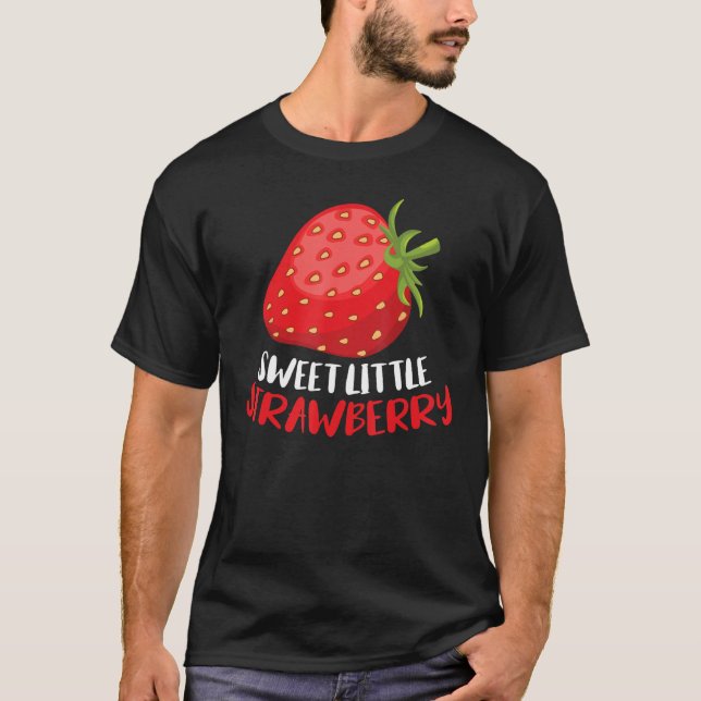 Girls Strawberry Sweet Little Strawberry Fruit T-Shirt (Vorderseite)