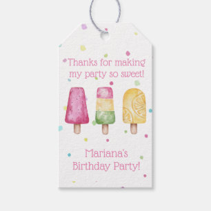 Girls Summer Popsicle Geburtstags-Liebesmarken Geschenkanhänger