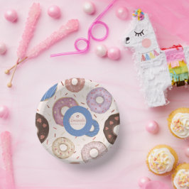 Girls Sweet Donut Pastel Geburtstag Pappteller